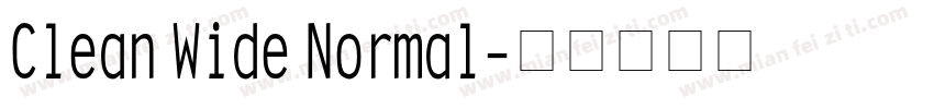 Clean Wide Normal字体转换